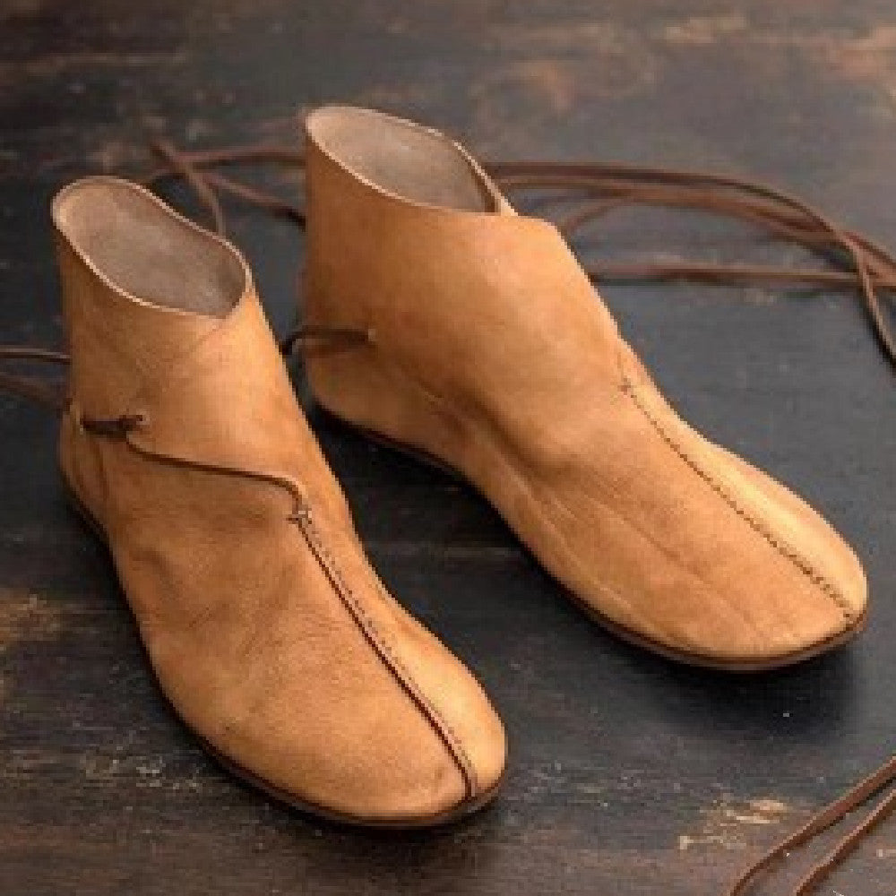 Fashion Personality Flat Round Toe Lace-up Men's Boots