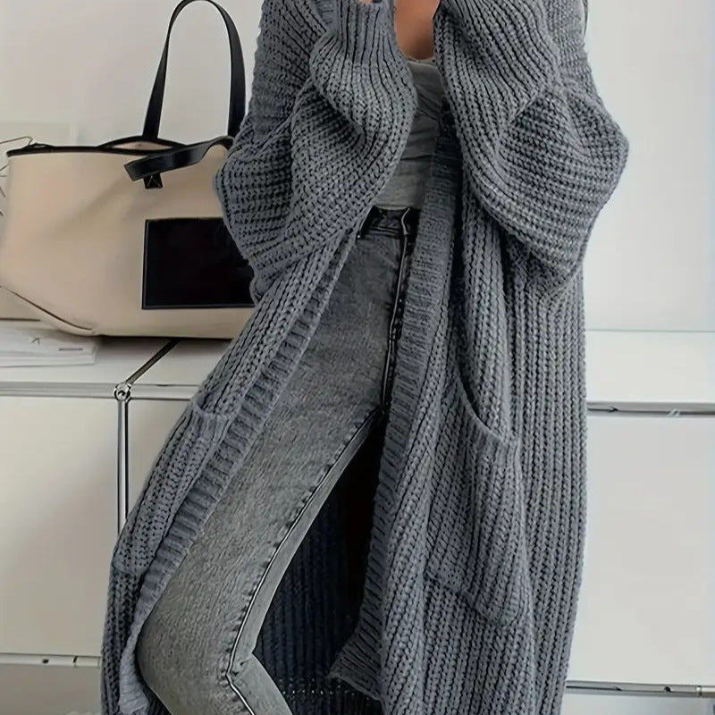 Long Sweater Coat Loose Long-sleeved Knitted Cardigan