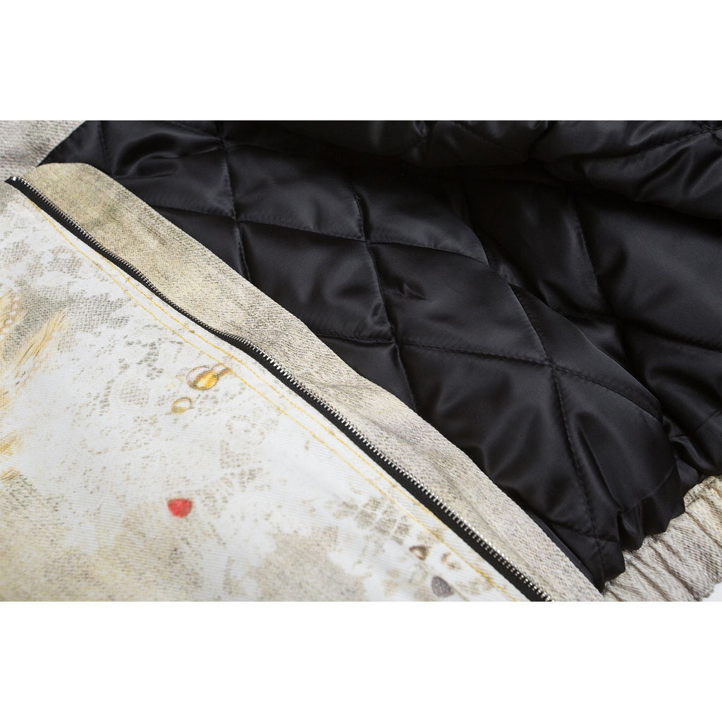 Men's American Retro 3D Printed Cotton-padded Jacket