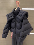 High-grade Cotton-padded Jacket Thick Black