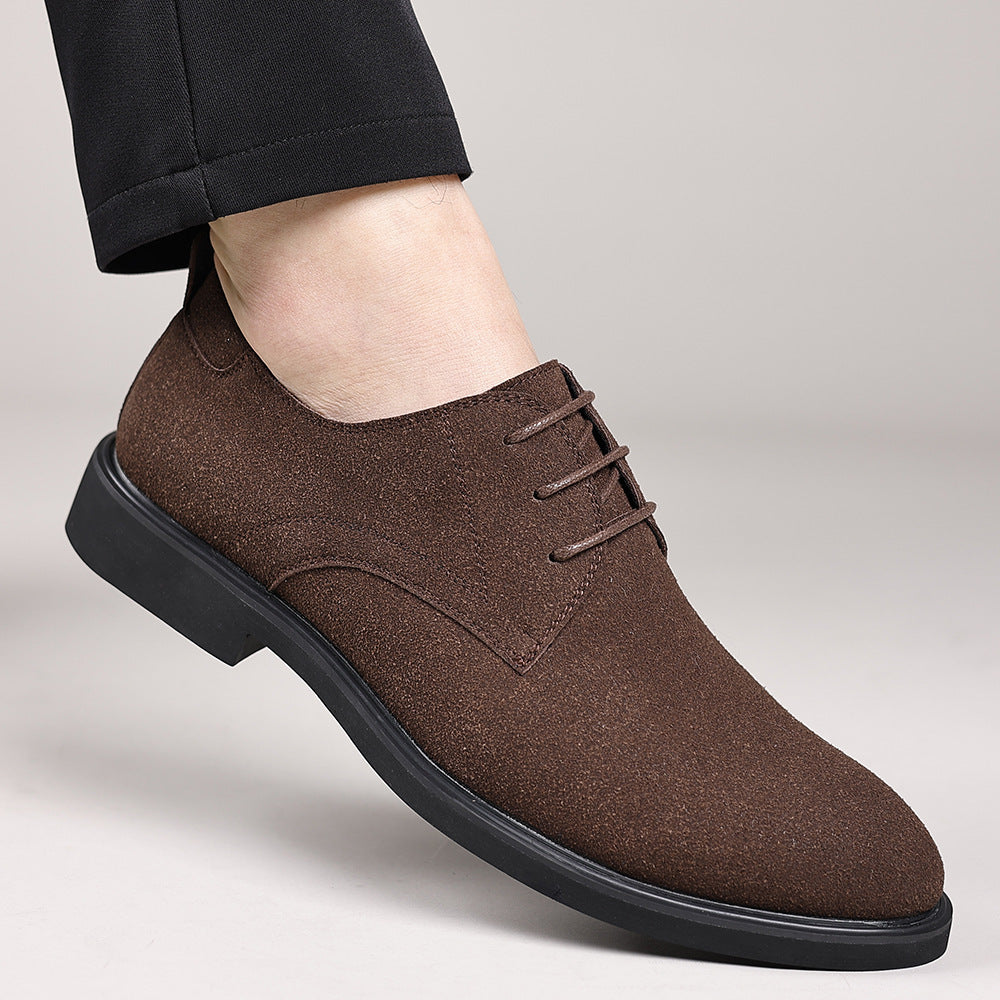 Fashion British Suede Leather Work Shoes Men