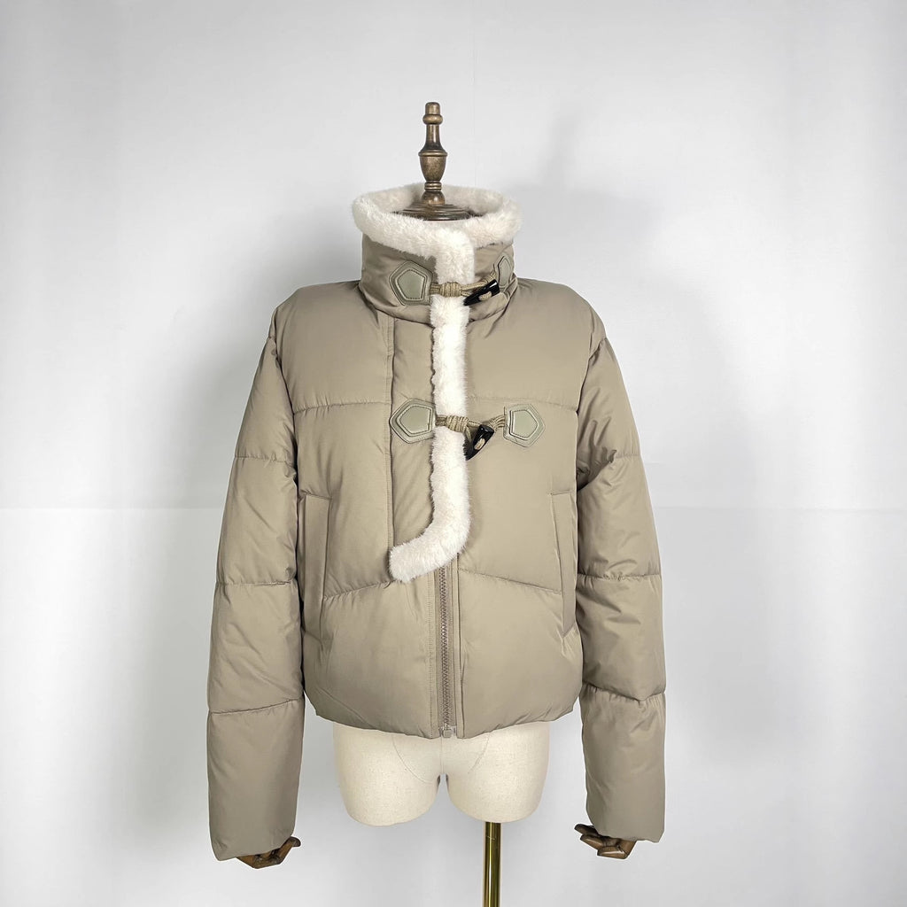 Stitching Thickening Short Retro Cotton Coat Jacket