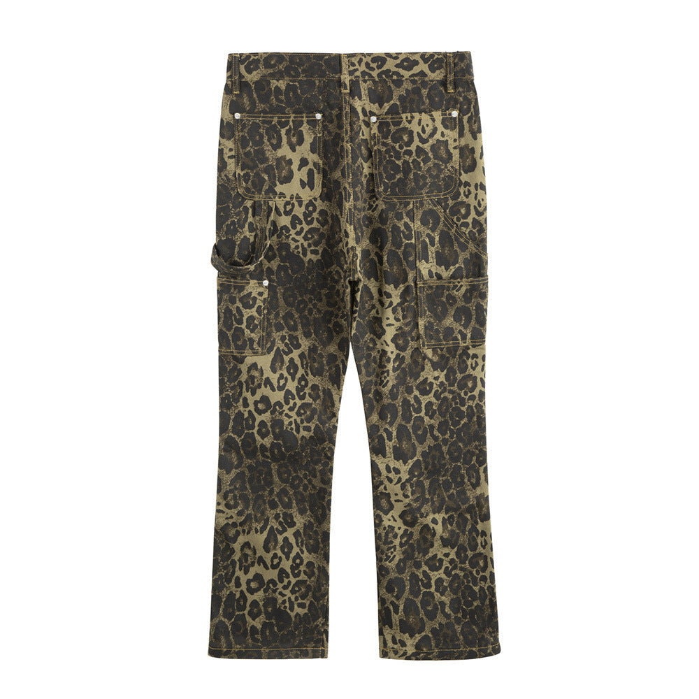 Leopard Print Cutting Pants For Men