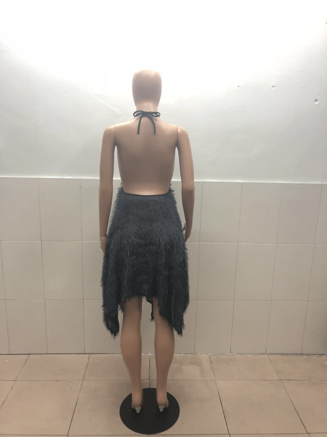 Women's Winter Halter Tassel Skirt