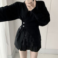 Women's Waist-tight Mid-length Sweater Cardigan