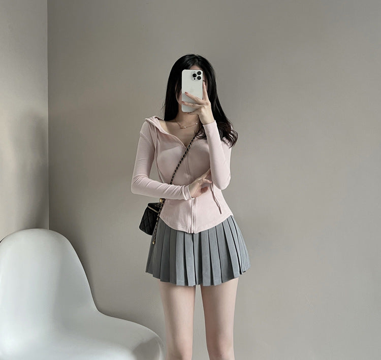 Women's Summer Slim-fit Hood Cardigan Thin Sports Jacket Yoga Clothing Top