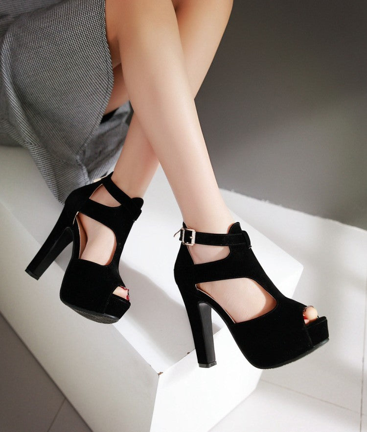 Fish Mouth Shoes Roman Sandals Women's Stiletto High Heels