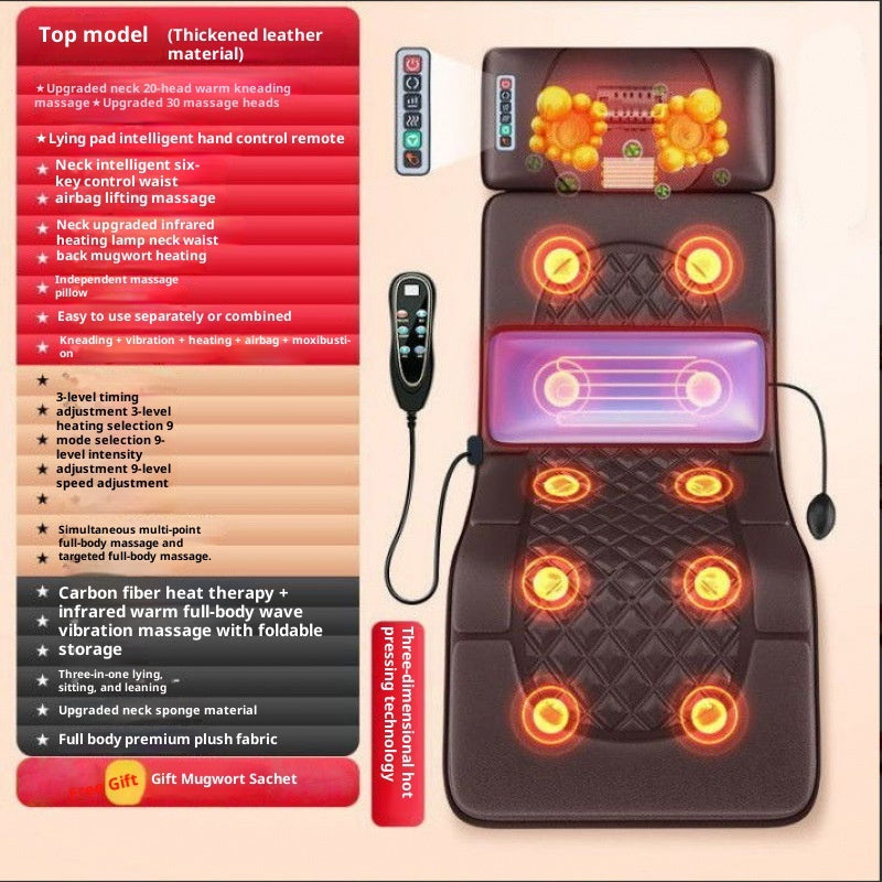 New Massage Pad, Multi-functional For Home Use, Full-body Kneading, Top Waist And Leg Stretching, Foldable Mattress Massage Chair