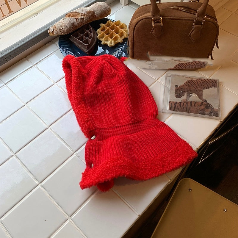 Warm Trendy Cool Knitted Hat Fashion Scarf Warm Pullover Cap