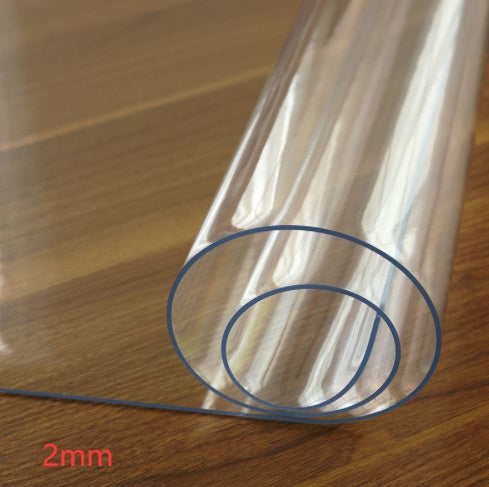 VC Waterproof Tablecloth Soft Plastic Glass Table Mat Frosted Coffee Table Mat Tablecloth Thickened Transparent Crystal Plate
