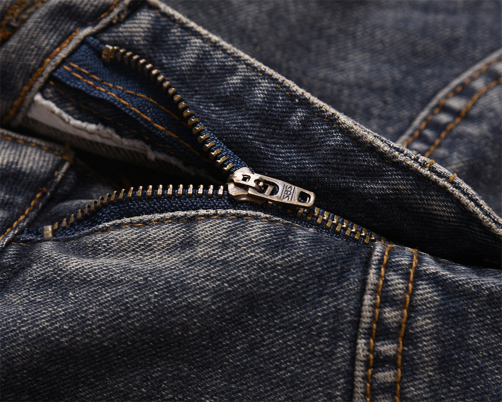 Denim Slightly Flared Denim Trousers For Men