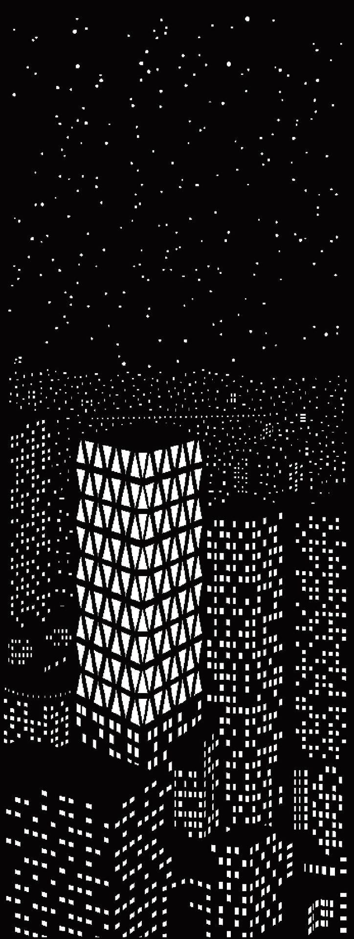 Hollow Curtain Cloth New York London Starry Sky  City Night View