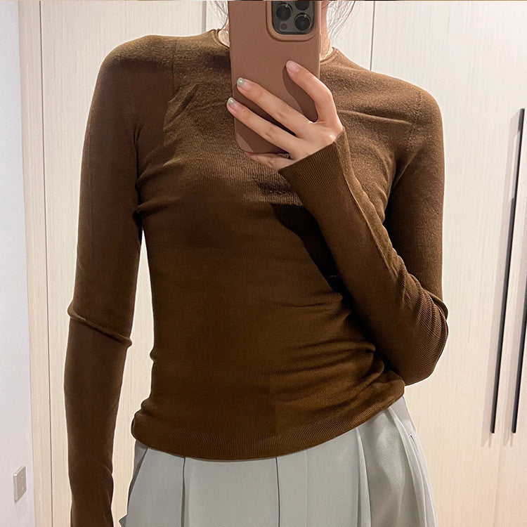 Women's Autumn And Winter Cashmere Sweater Sweater Slim Long Sleeve Top