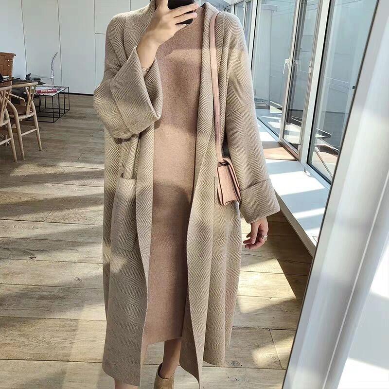 Long cardigan sweater coat