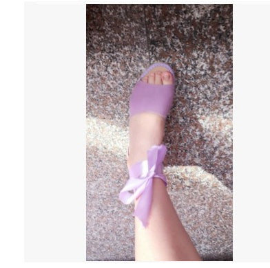 Thick bottom grass fish mouth ankle straps large size sandals ladies sandals