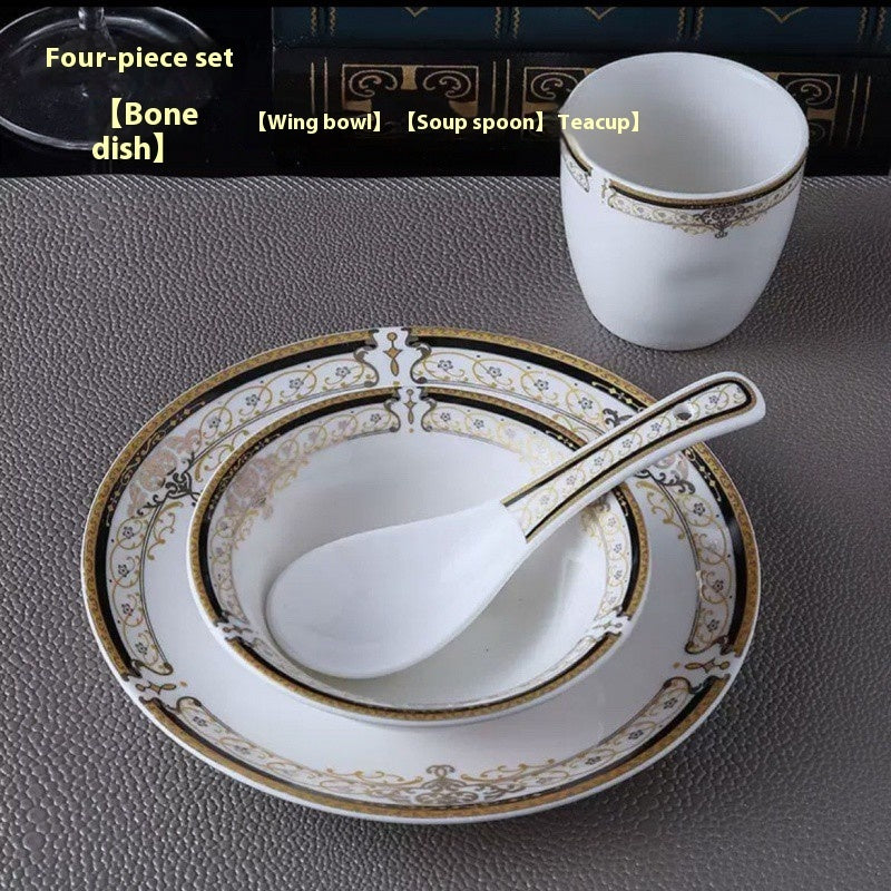Hotel Table Setting Ceramic Dishes Suit