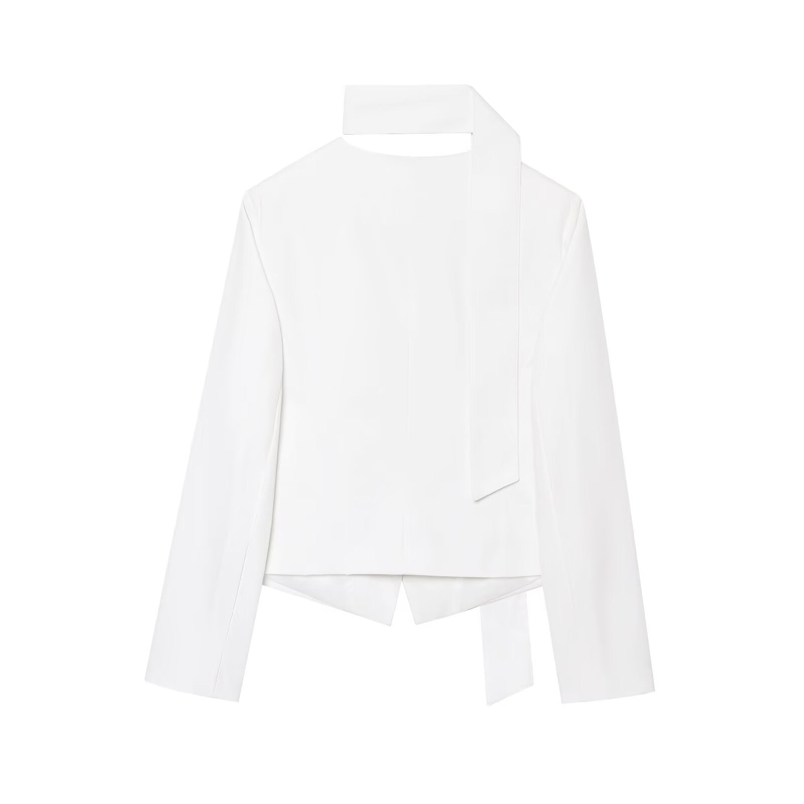 New Lace-up Top Women's Niche Design Elegant Large V-neck High-grade Suit Jacket