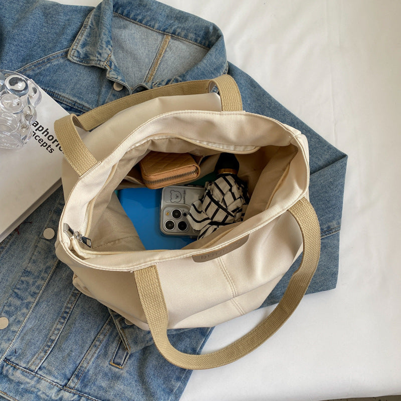 Large Capacity Totes Simple Commuting Daily Shopping Shoulder Bag Casual Handbag Women