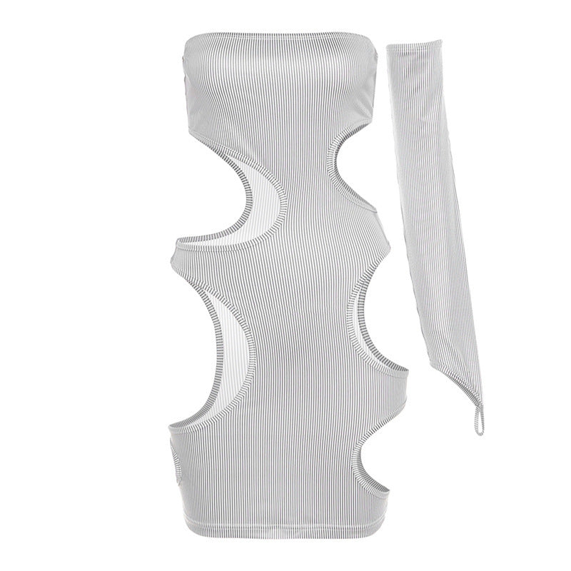 Design Sense Nightclub Sexy Hollow Slim Slimming Buttocks Dress