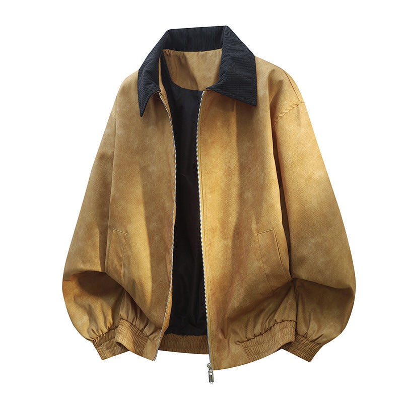 Stitching Lapel Casual Jacket Coat Men