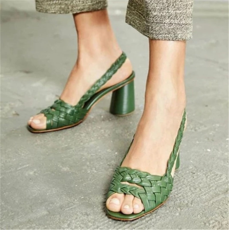 European And American Style Fish Mouth Braid With Sleeves For Ladies High Heels