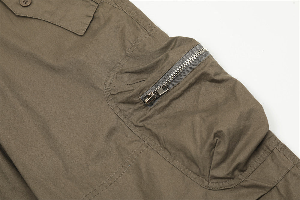 Multi-pocket Pleated Workwear Casual Pants Men