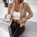 All-match Suede Zipper Short Coat
