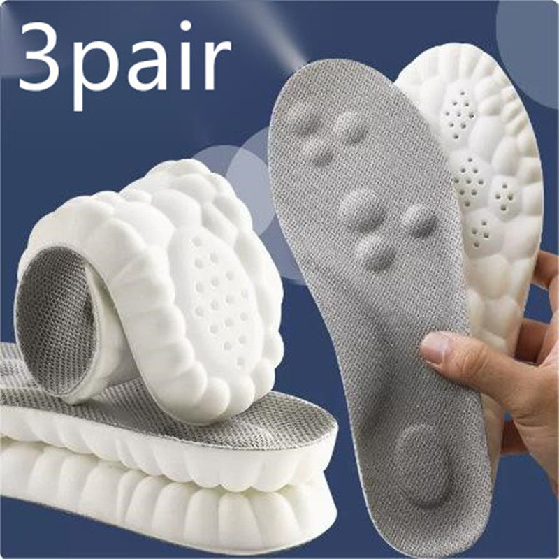 Soft Super Sports Shock Absorption Sweat-absorbent Sockliner With Massage Function