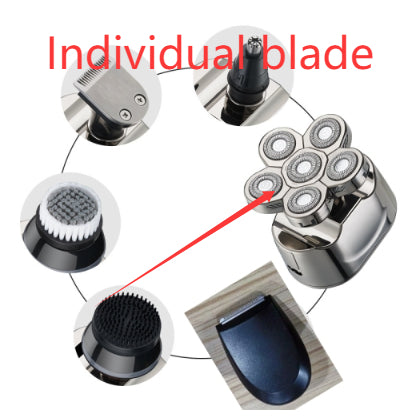 Digital Six-bit Electric Shaver Head Hair Clipper