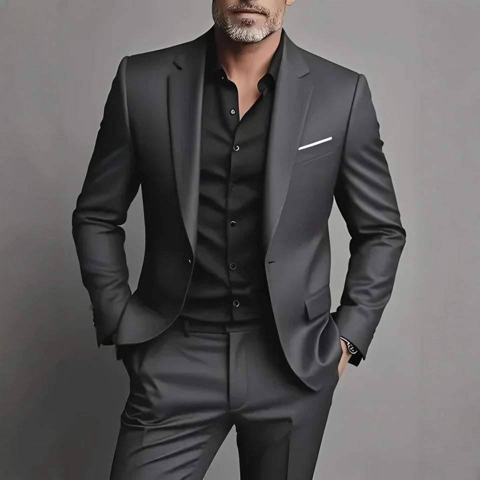 Men's Suit Set Slim Fit Casual Two-piece Suit