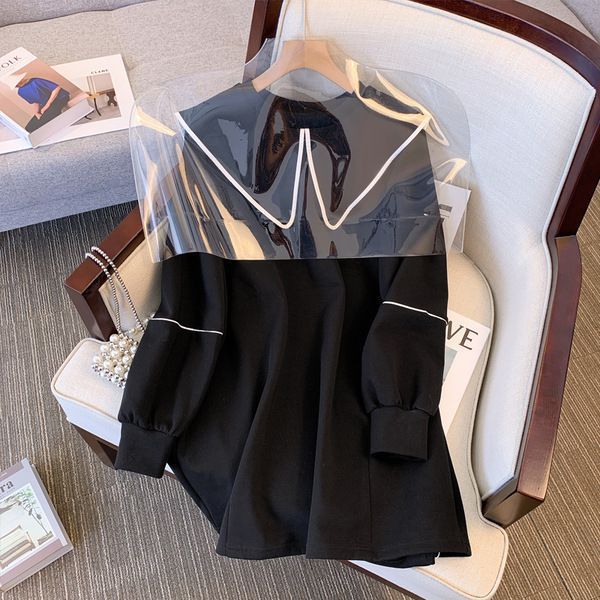 Collar Sweater Women's Casual Loose Slimming Mid-length Fleece Jacket