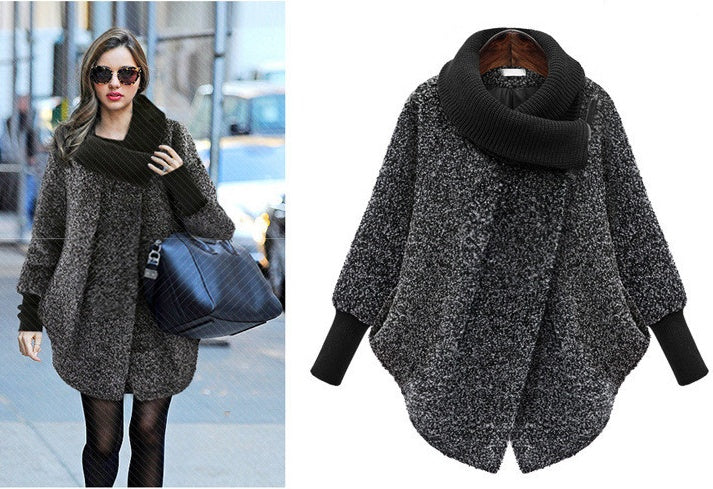 European and American style autumn and winter new women's wool collar wool coat