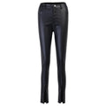 Women's Small-foot Split Zipper Leather Pants