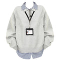 Lazy Design Loose Top Pullover Shirt