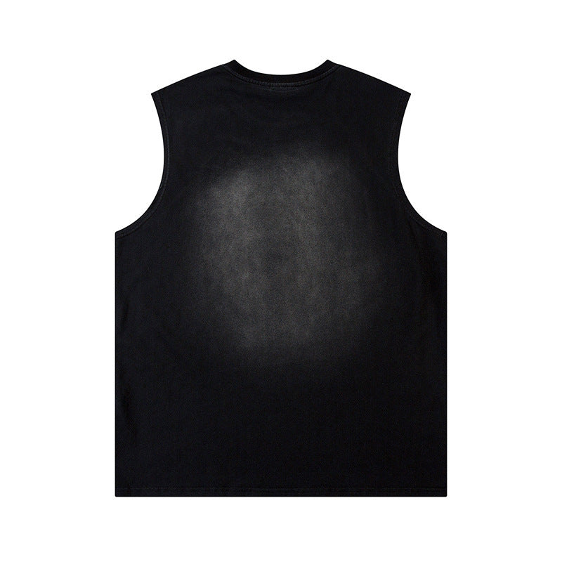 Letter Print Sleeveless Vest For Men