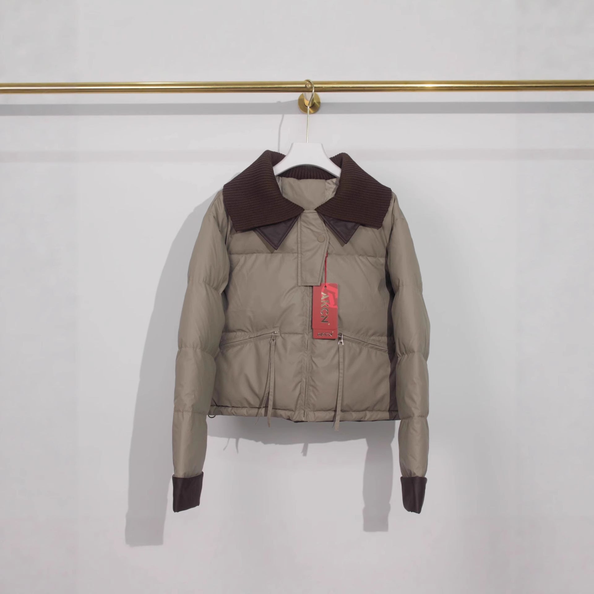 Short Down Jacket Female Winter Knitting