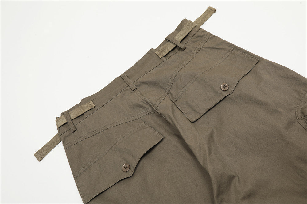 Multi-pocket Pleated Workwear Casual Pants Men