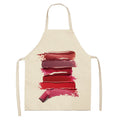 Couple Linen Lipstick Printed Sleeveless Apron Kitchen