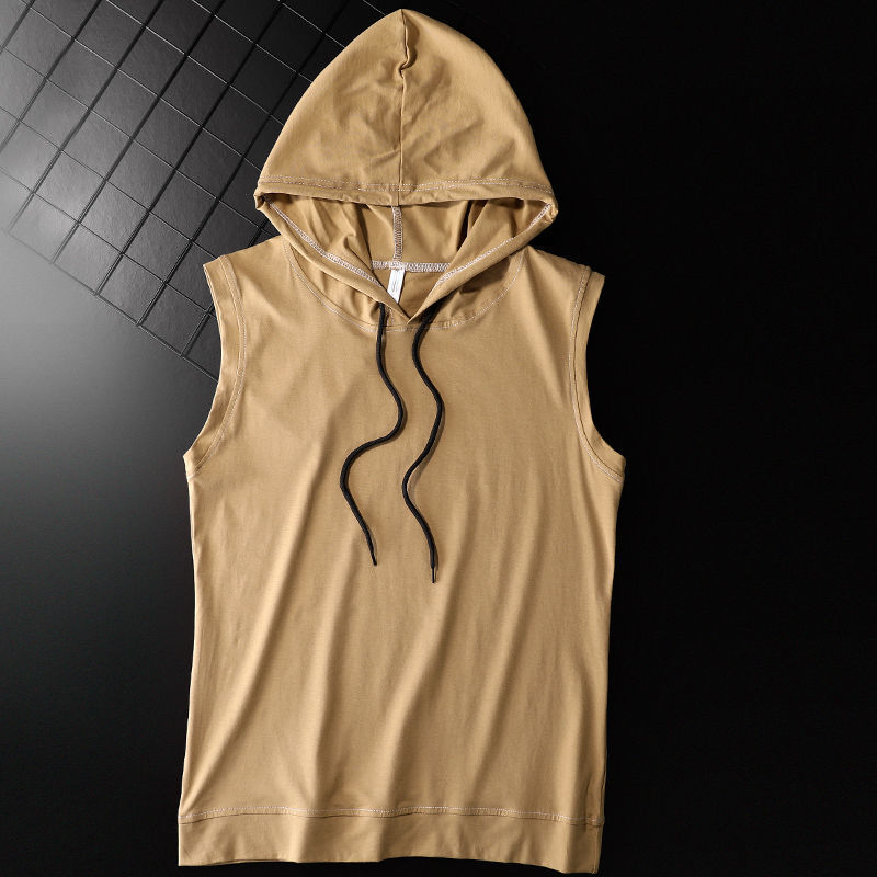 Sports Hooded Vest Men Loose Sleeveless