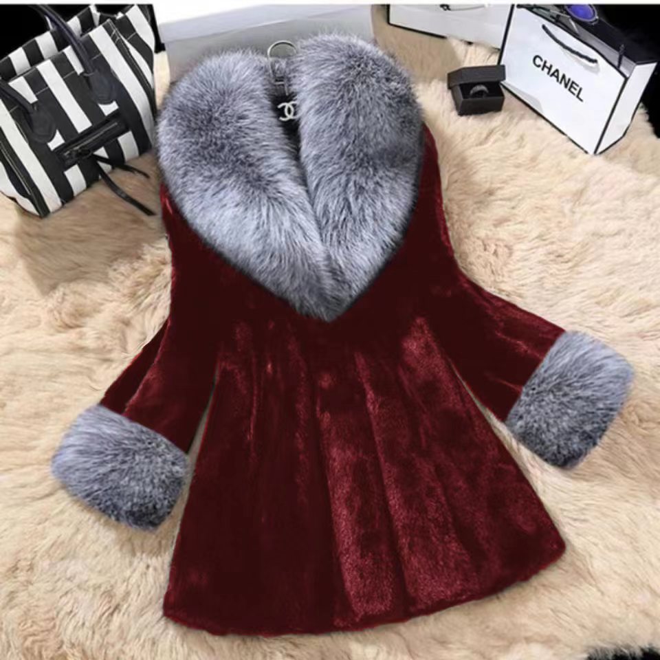 Artificial Mink Hair Women's Long Big Fur Collar