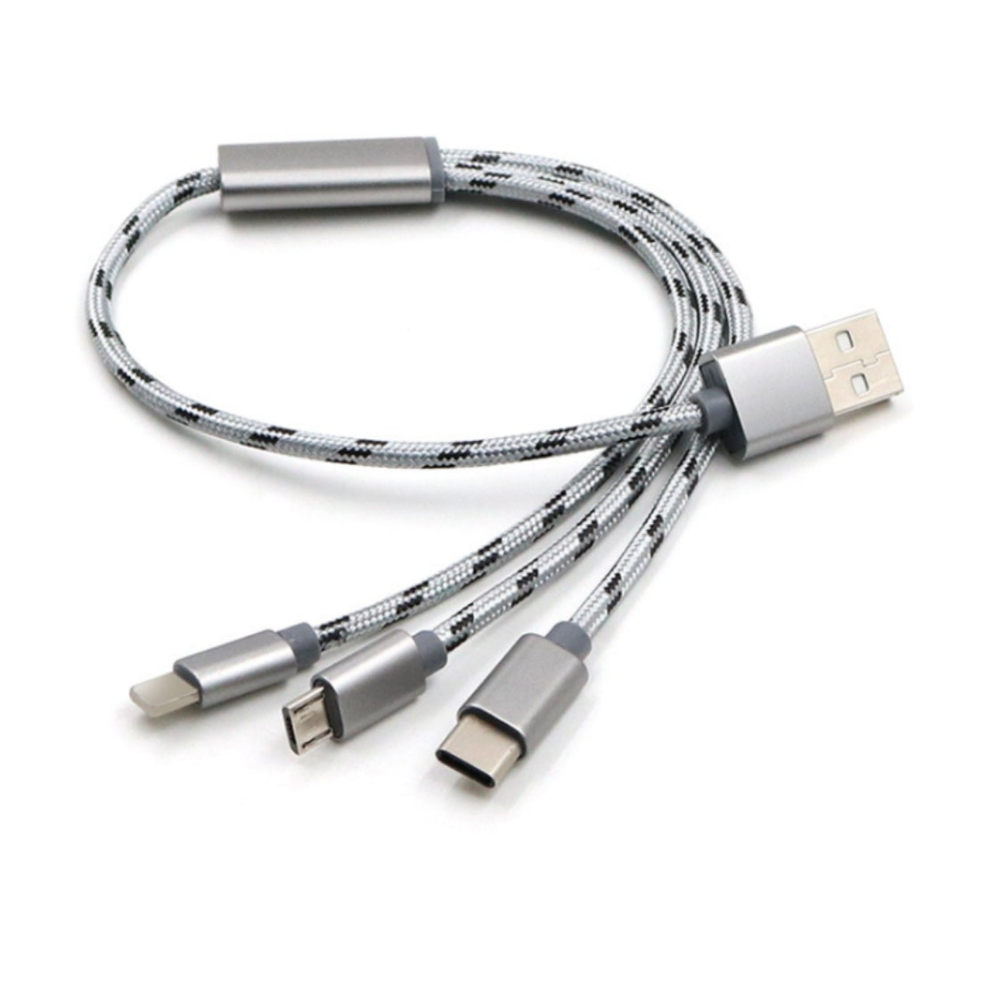 Three-in-one Data Cable USB Cable Short TYPE-C Mobile Phone Universal Three-in-one Charge Cable