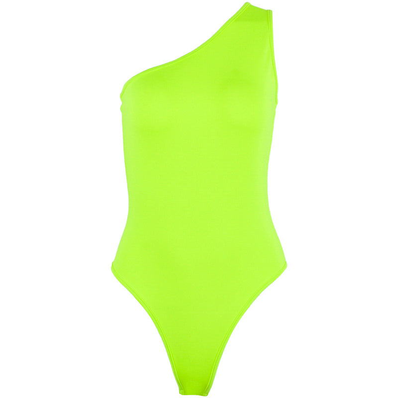 Slim slimming sleeveless one-piece swimsuit