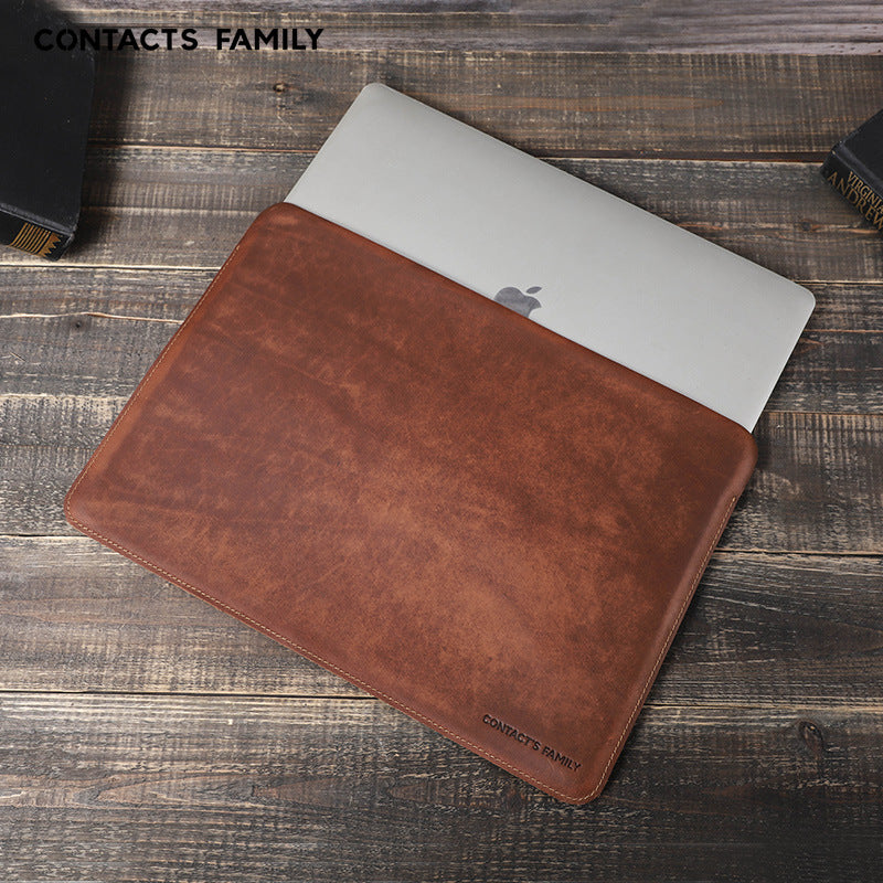 Protective Cover Crazy Horse Leather Laptop Bag Multifunctional And Simple