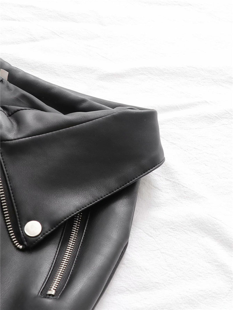 European and American zipper slim bag hip leather skirt