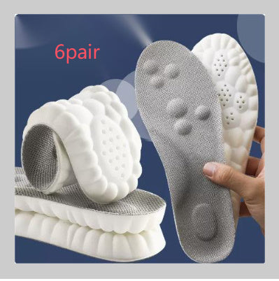 Soft Super Sports Shock Absorption Sweat-absorbent Sockliner With Massage Function