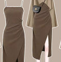 Autumn And Winter Suit Women's Sweater Dress Two-piece Set