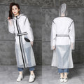 Belt Double Zip Raincoat Long