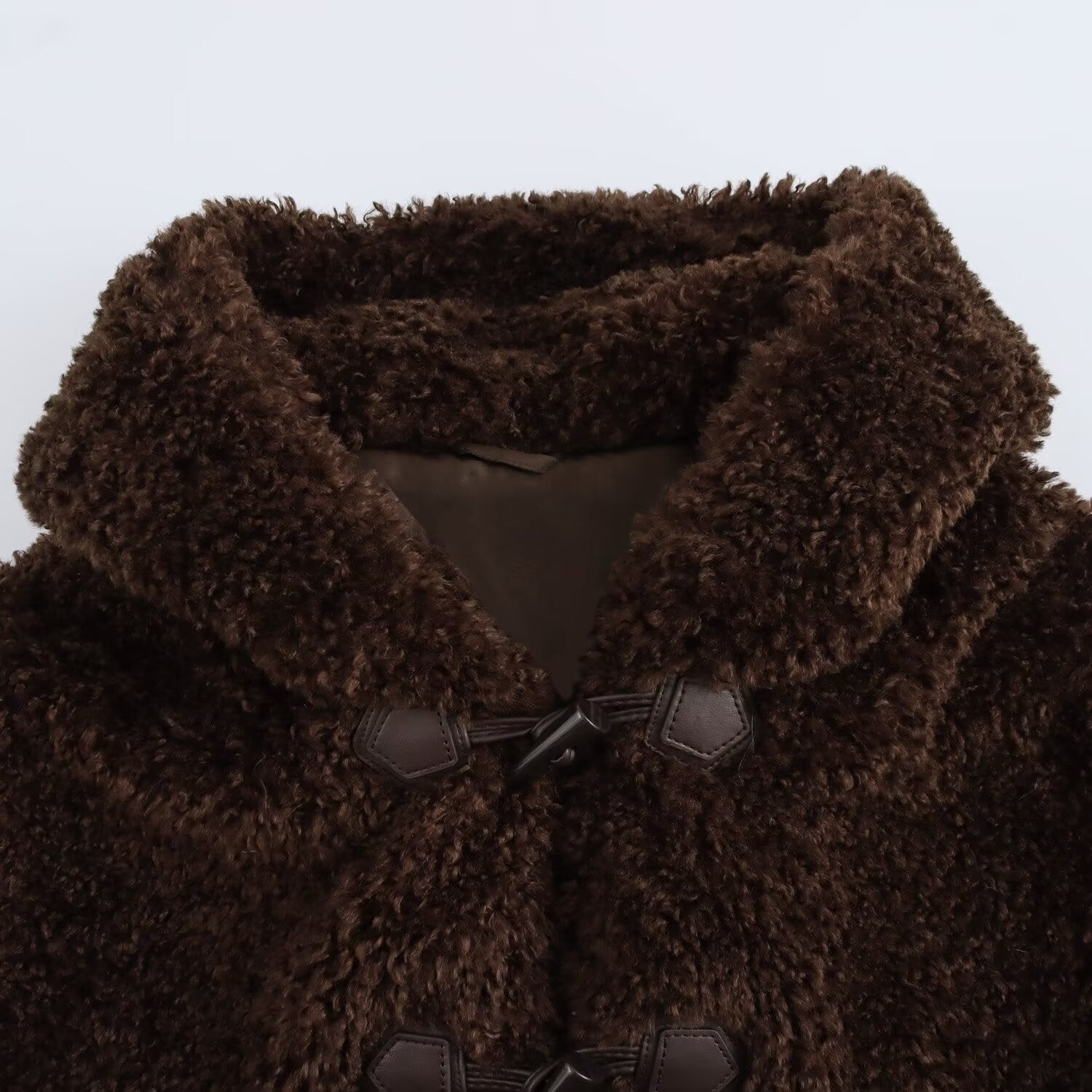 Women's String Button Faux Fur Coat