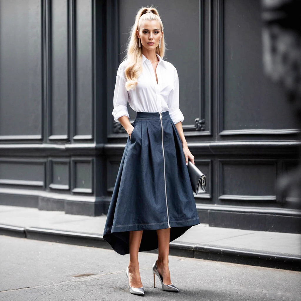 Women's Elegant Two-Piece Skirt Set