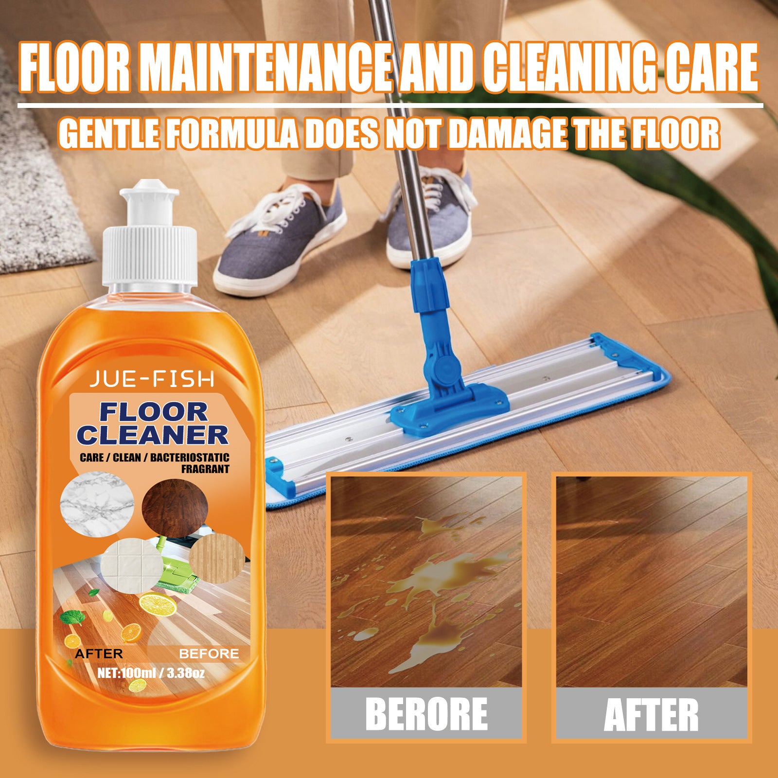 Floor Cleaner Stain And Dirt Removal Polishing And Brightening